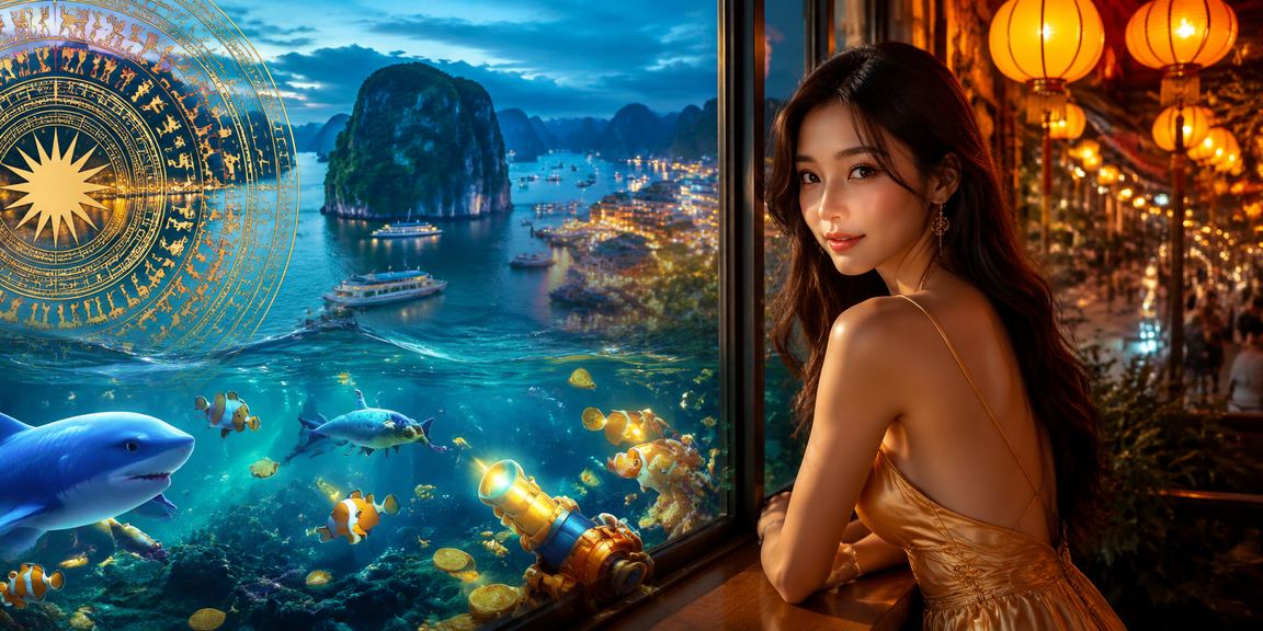 Người dùng Việt Nam thư giãn tại vịnh Hạ Long, truy cập nền tảng 752 trên điện thoại buổi sáng